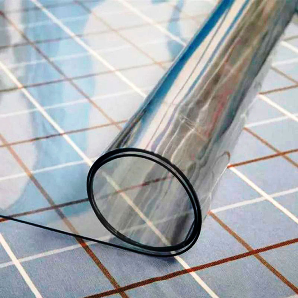 картинка Прозрачная скатерть гибкое стекло Dekorelle 120*80см, толщина 0,8мм от магазина
