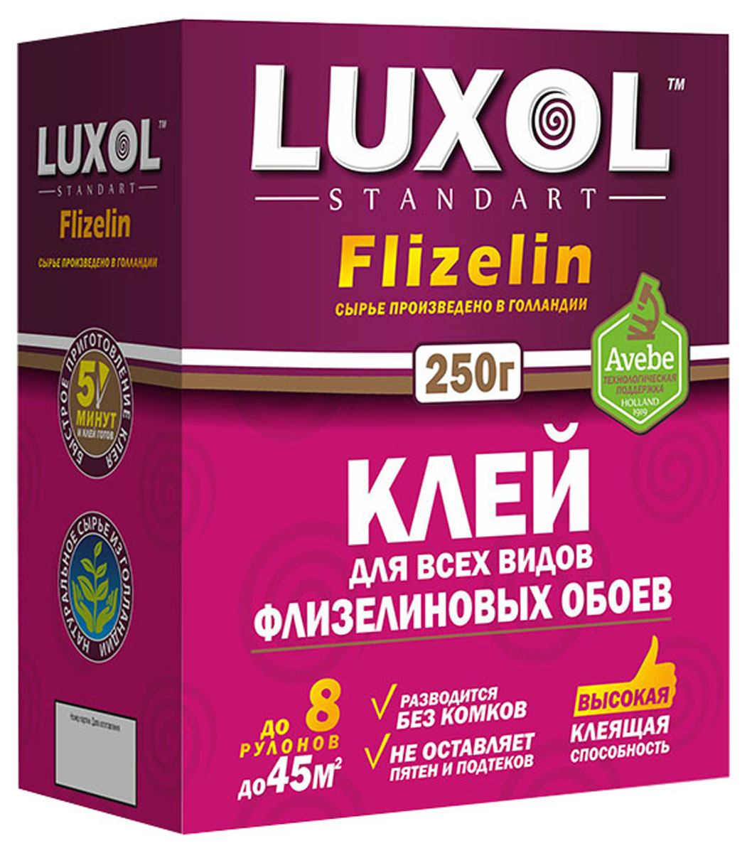 картинка Клей обойный LUXOL Flizelin флизелин (Standart) 250г от магазина
