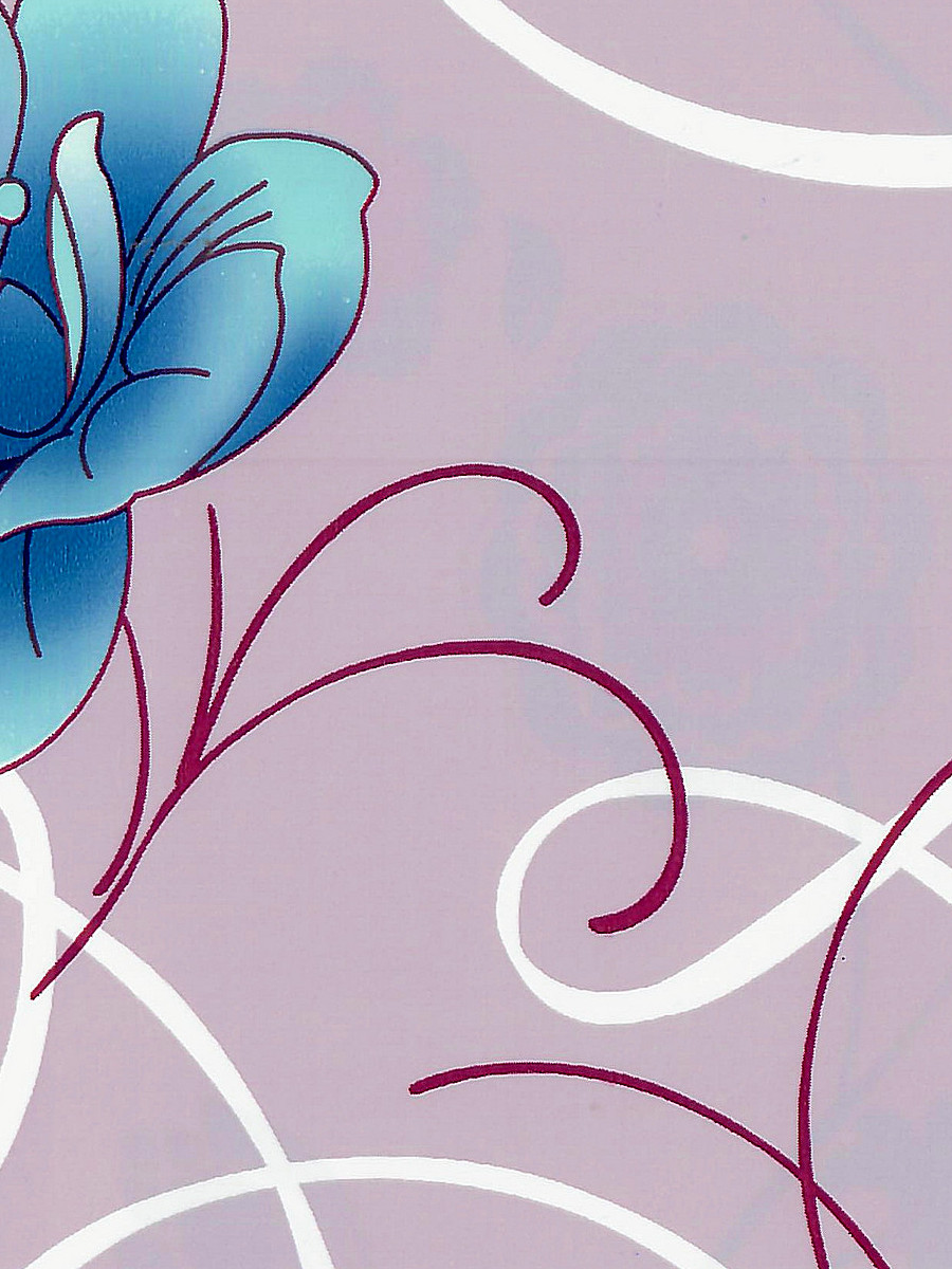 картинка 8251B Пленка самоклеящаяся D&B 0,45*8м голубые цветы на фиолетовом фоне от магазина