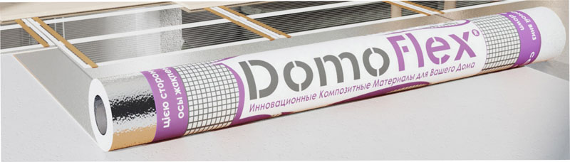 картинка Подложка Рулонная, 3мм, DomoFlex Energy,  9,1х1,1м/рул.10кв.м (кор.400кв.м) от магазина