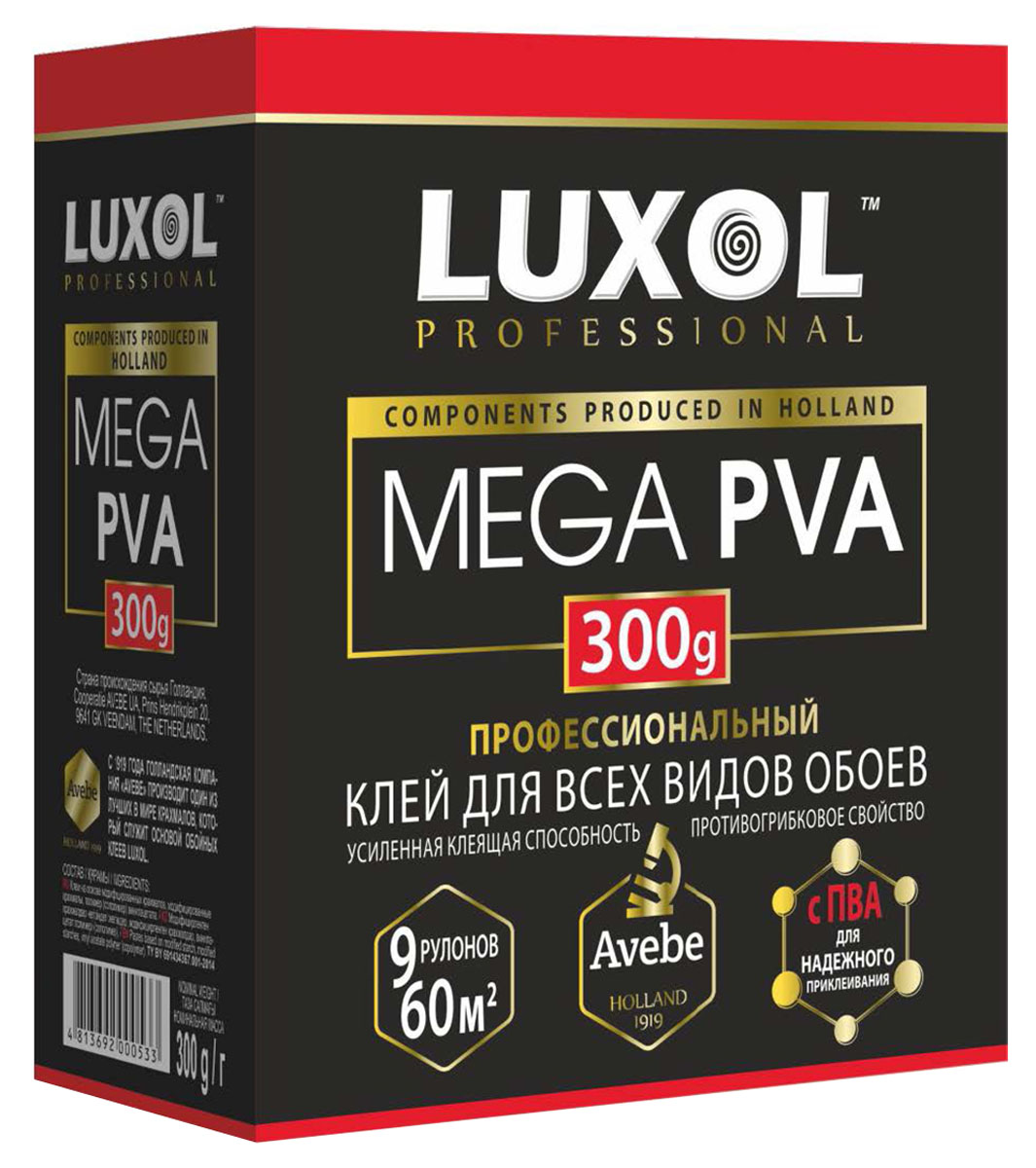 картинка Клей обойный LUXOL MEGA PVA универсальный (Professional) 300г от магазина